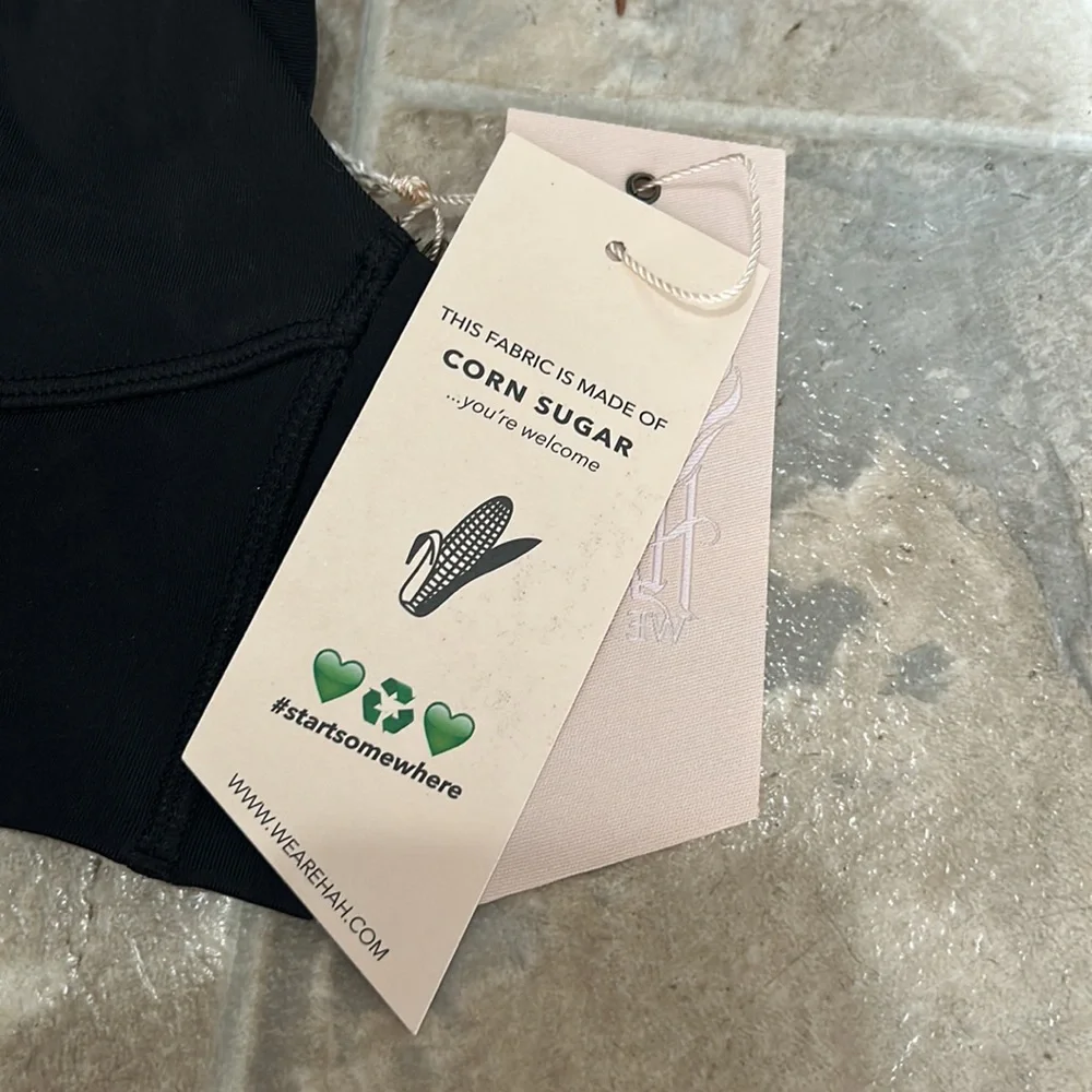 NWT Free People We Are Hah Cami BrHAH Black Bra No Padding XS